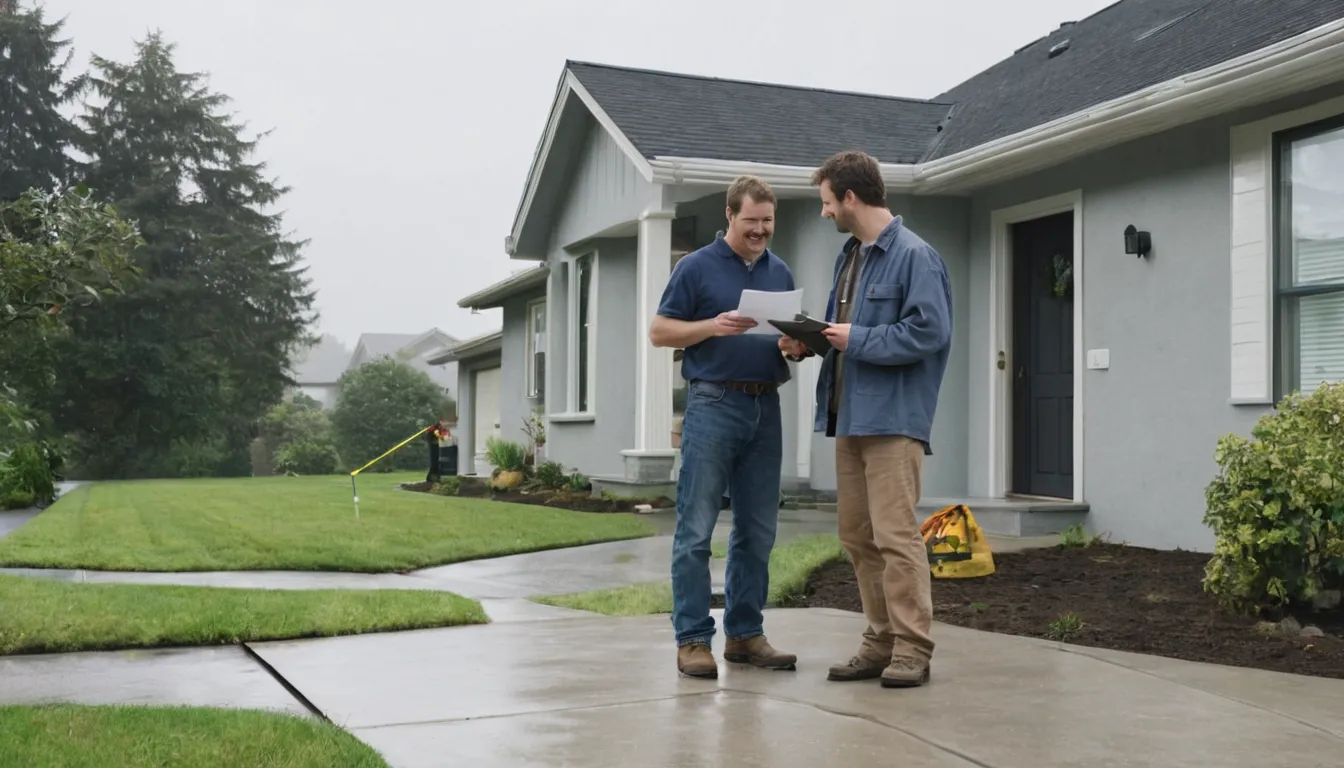 Homeowner reviewing a driveway plan with a local provider in the Fairfax area